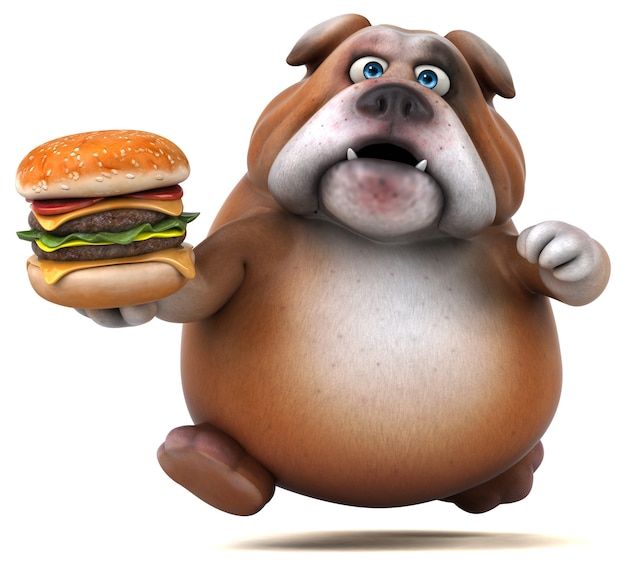Zabawa Buldog - Ilustracja 3D