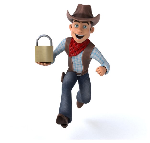 Zabawa Cowboy 3D Ilustracja