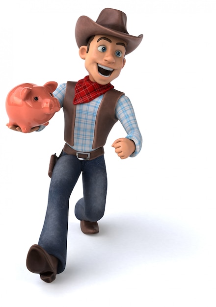 Zabawa Cowboy - 3d Ilustracji