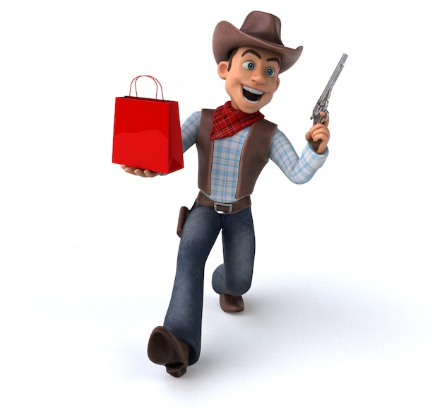 Zabawa Cowboy - 3d Ilustracji