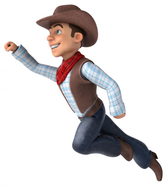 Zabawa Cowboy - 3d Ilustracji