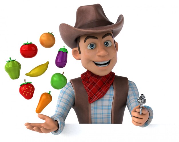 Zabawa Cowboy - 3d Ilustracji