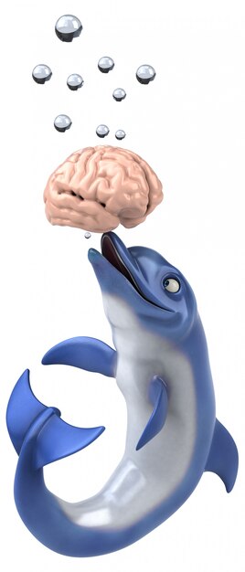 Zabawa Delfin - 3d Ilustracji