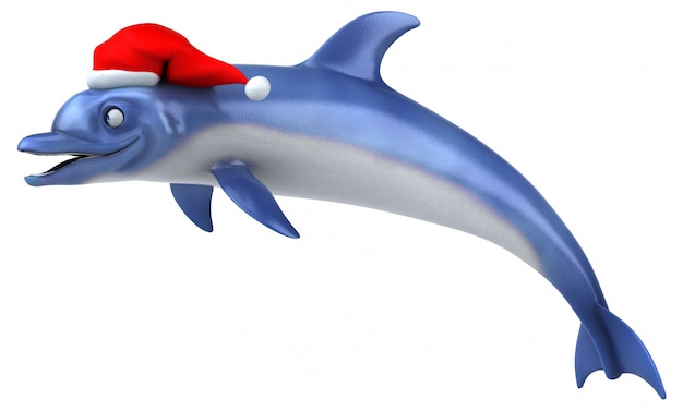 Zabawa Delfin - 3d Ilustracji