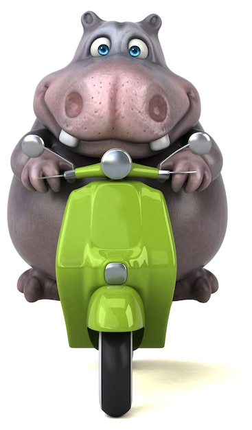 Zabawa hipopotam - ilustracja 3D