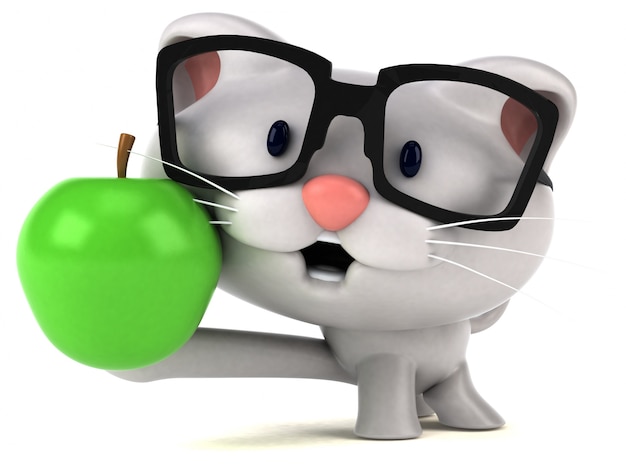 Zabawa kota - 3D ilustracji