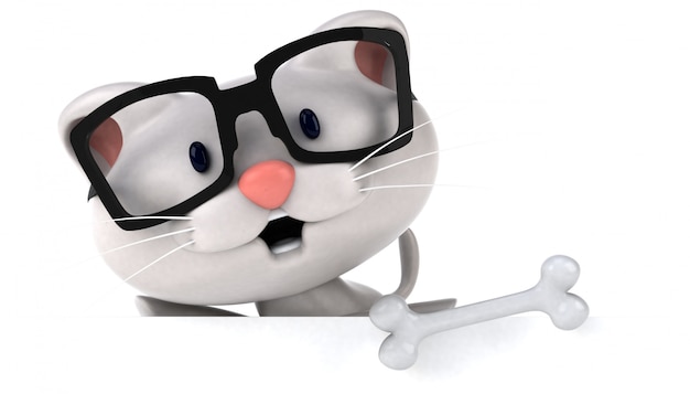 Zabawa kota ilustracja 3D