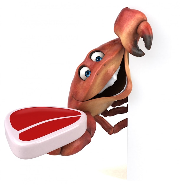 Zabawa krab - 3D ilustracja