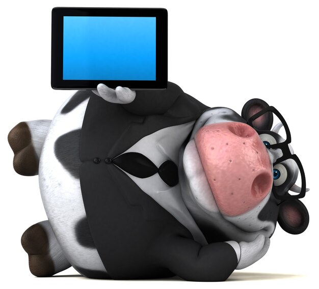 Zabawa krowa - ilustracja 3D