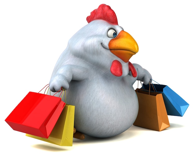 Zabawa Kurczak - Ilustracja 3D