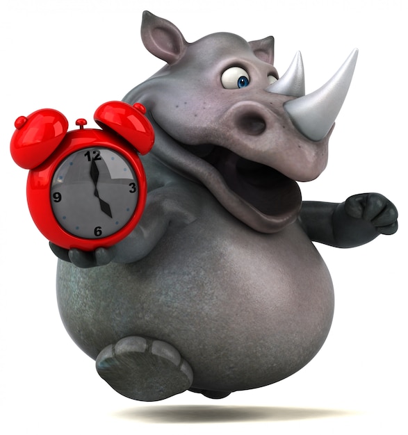 Zabawa nosorożec - 3D ilustracja