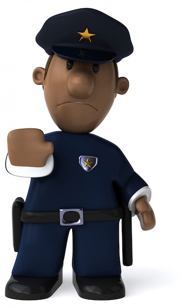 Zabawa policjanta - 3D ilustracji