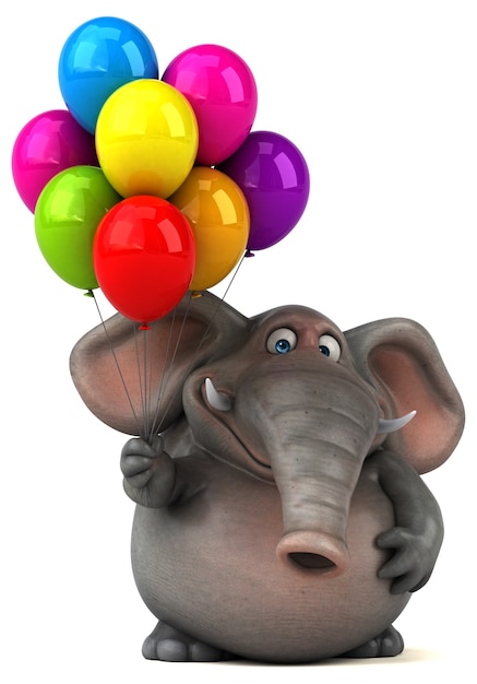 Zabawa słoń - ilustracja 3D