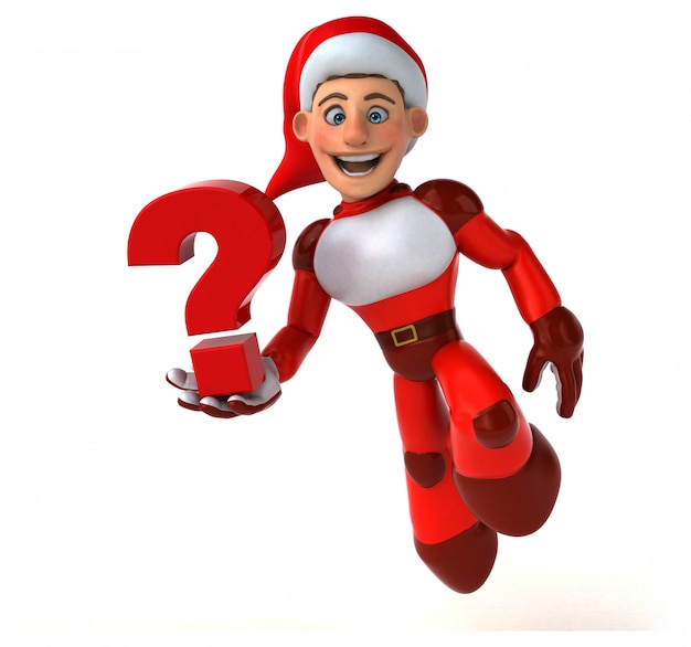 Zabawa Super Święty Mikołaj 3D ilustracja