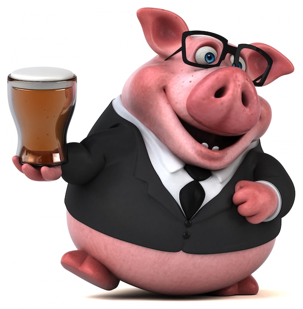 Zabawa świnia - 3D ilustracji