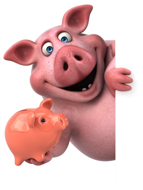 Zabawa świnia - ilustracja 3D