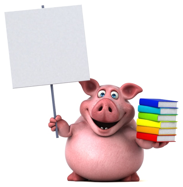 Zdjęcie zabawa świnia ilustracja