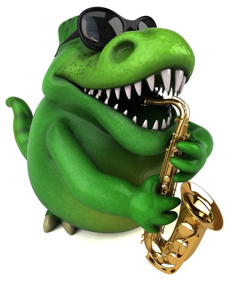 Zdjęcie zabawa trex - ilustracja 3d