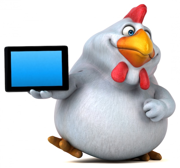 Zabawa z kurczaka - ilustracja 3D