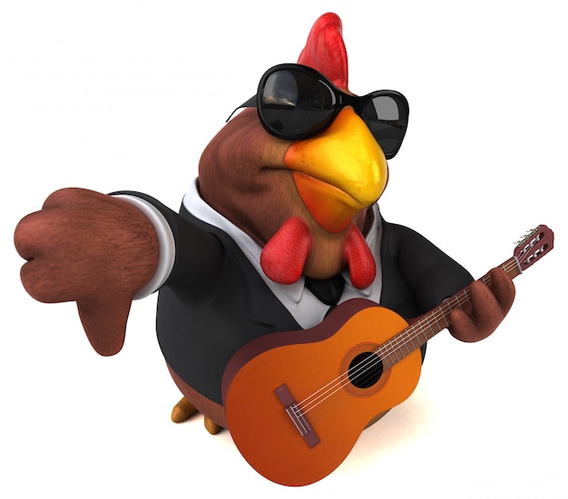 Zabawa z kurczaka - ilustracja 3D
