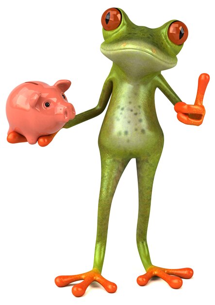 Zabawa żaba - 3D ilustracji