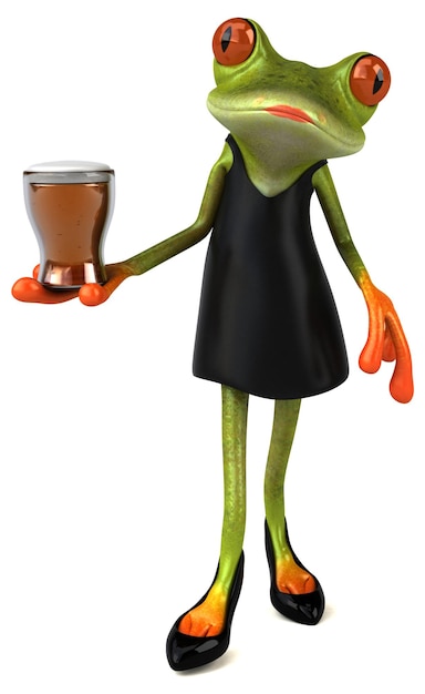 Zabawa żaba - 3D ilustracji