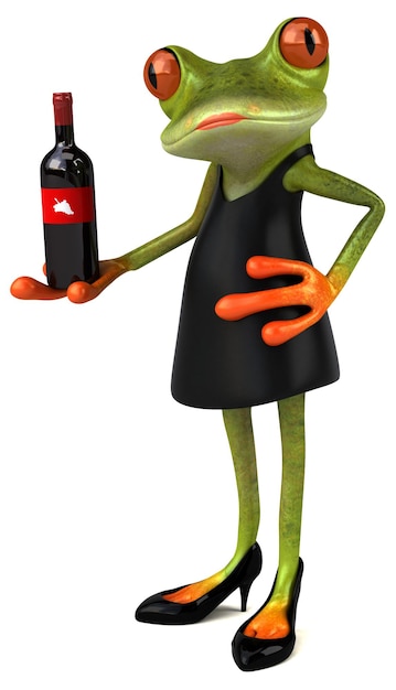 Zabawa żaba - 3D ilustracji