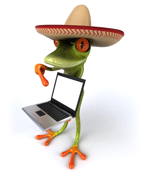 Zabawa żaba ilustracja 3D