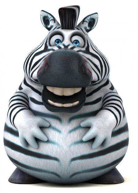 Zabawa zebra - ilustracja 3D