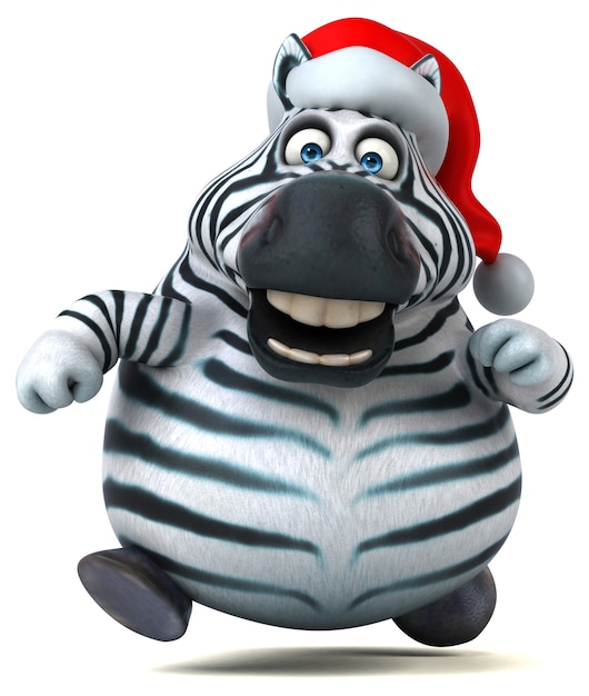 Zabawa zebra - ilustracja 3D