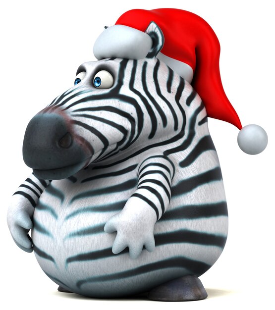 Zabawa zebra ilustracja 3D