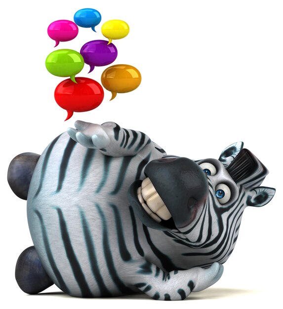 Zabawa zebra - ilustracja 3D