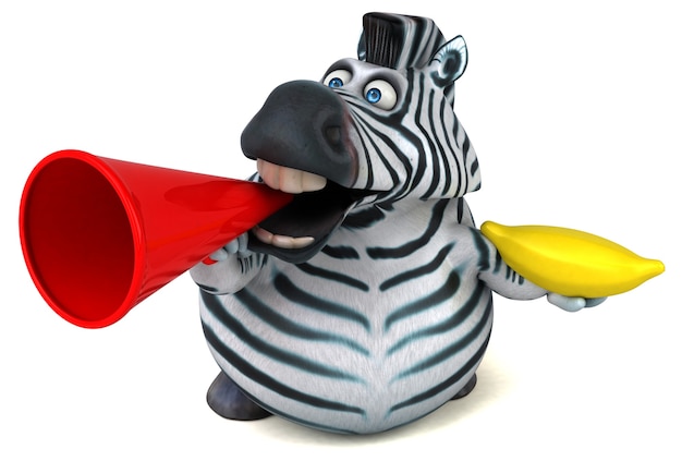 Zabawa Zebra - Ilustracja 3d