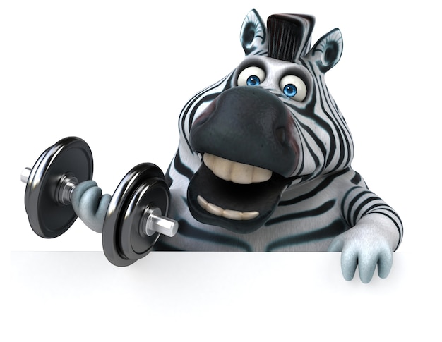 Zabawa zebra - ilustracja 3D