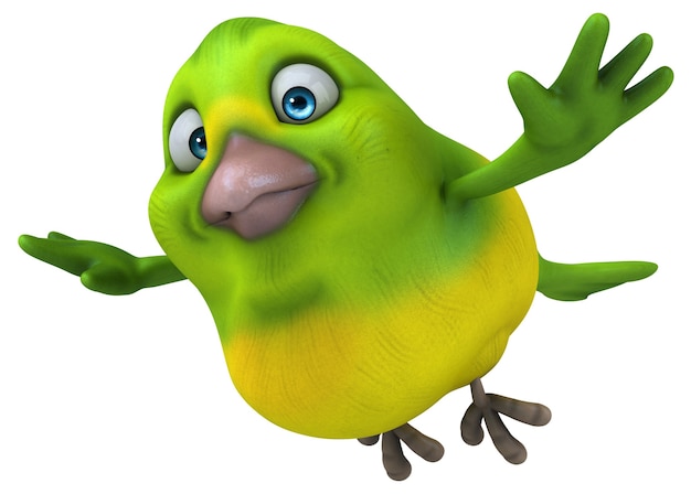 Zabawa zielony ptak ilustracja