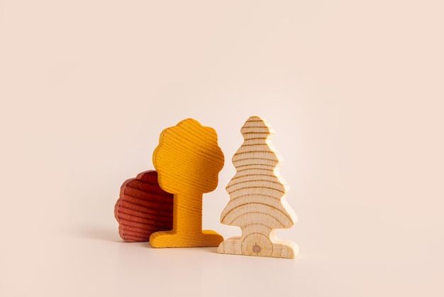 Zabawki dla dzieci w kształcie drzewek dla kreatywności i rozwoju umiejętności eko figurki wykonane z drewna s...