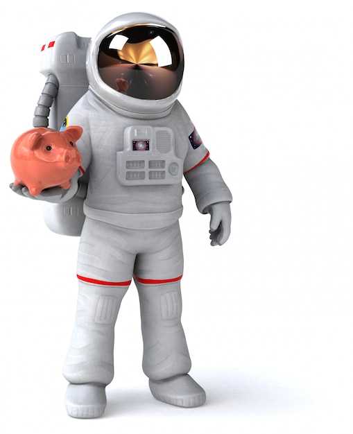 Zabawna animacja astronautów