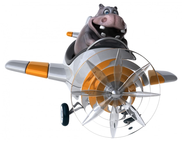Zabawna animacja hipopotama
