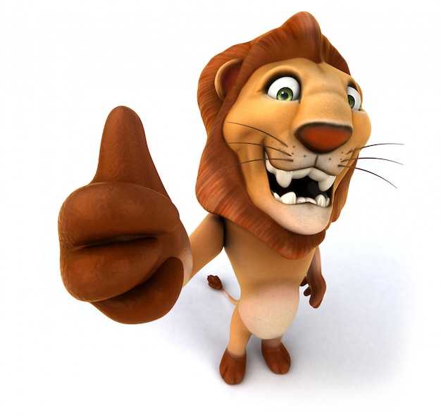 Zabawna animacja lwa