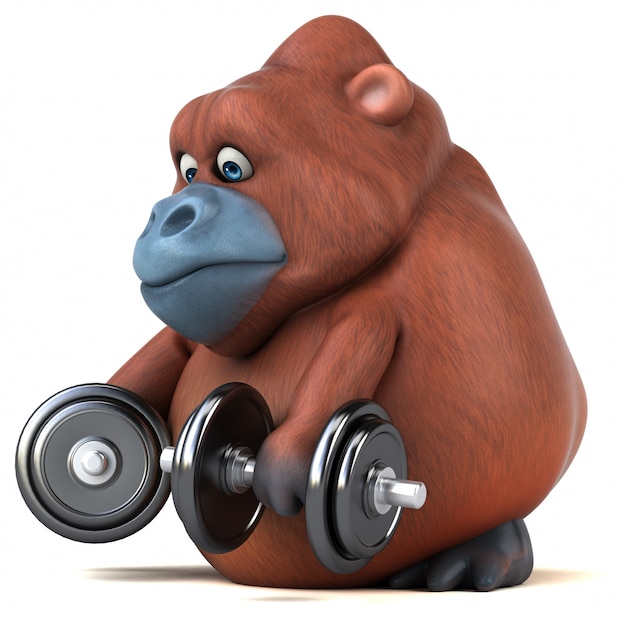 Zabawna animacja Orangutan