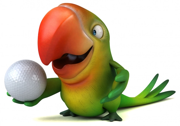 Zabawna animacja papugi