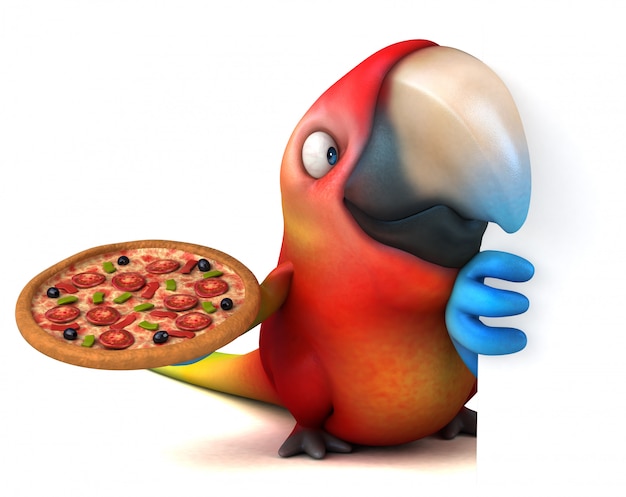 Zabawna animacja papugi