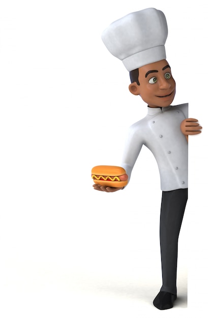 Zabawna animacja szefa kuchni