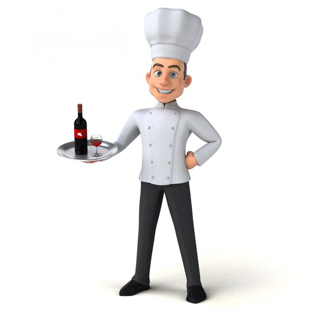 Zabawna animacja szefa kuchni