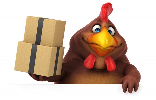 Zdjęcie zabawna animacja z kurczaka