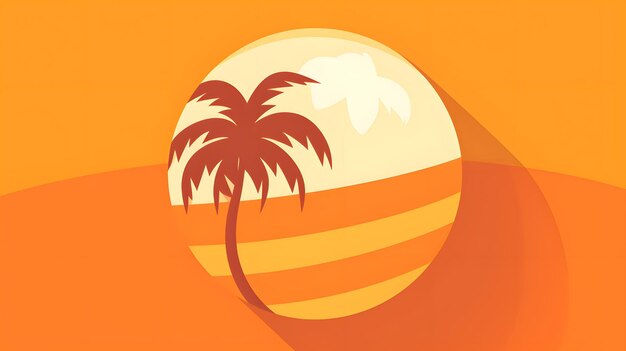 Zabawna ikona piłki plażowej z tropikalnymi wzorami