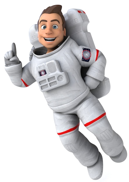 Zabawna ilustracja astronauta