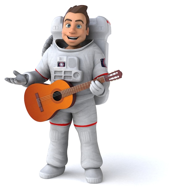 Zabawna ilustracja astronauta