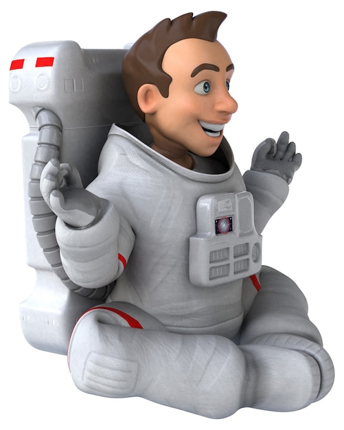 Zabawna ilustracja astronauta