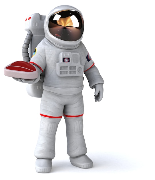 Zabawna Ilustracja Astronauta